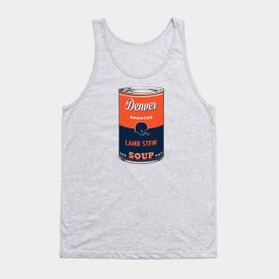 Denver Broncos Soup Can Tank Top